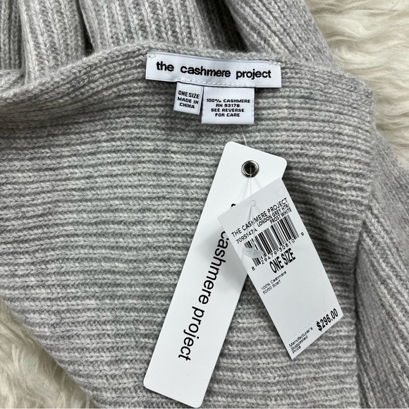 The Cashmere Project colorblock ribbed scarf 100% cashmere - Picture 5 of 5